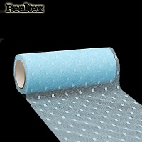 Фатин Реалтекс "Горох" средней жесткости ш.150мм цв.03 голубой