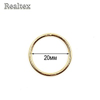 Кольцо разъёмное металлическое 20*2,0мм RS цв.золото