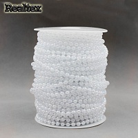 Бусины тесьма Realtex 5мм цв.прозрачный АВ (ТАВ) 