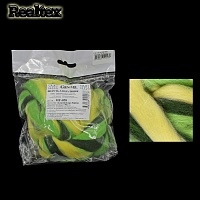 Шерсть для валяния MY-050 полутонкая (50гр) цв.6104 лимон/яркий салат/морские водоросли