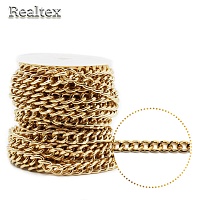 Цепочка декоративная RS B 10*13*2,5мм (10м) цв.золото 