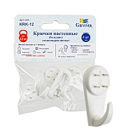 Крючки универсальные настенные "Gamma" KRK-12 12*19мм (4шт)