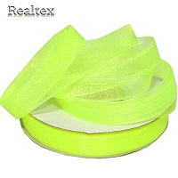 Лента капроновая 10мм Реалтекс цв.3110 неон.салат