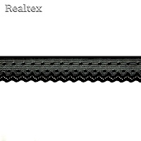 Кружево стрейч Realtex  25мм HD 5006 (20м) цв.черный