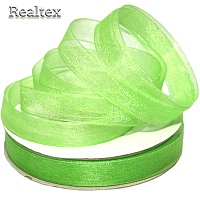 Лента капроновая 10мм Realtex цв.3128 св.зеленый