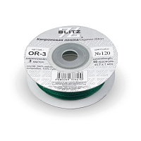 Лента капроновая  3мм OR-25 "Blitz" цв.120 изумрудно-зеленый