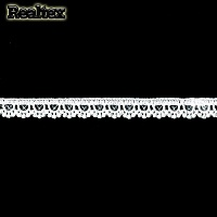 Кружево  гипюр  Realtex  10мм GH-141/П с пайетками (18,3м) цв.белый  