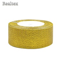  Лента металлизированная Realtex 38мм (22,8м) цв.золото 