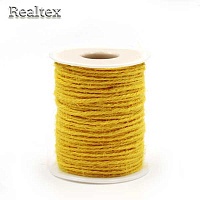 Шнур льняной для рукоделия Реалтекс 2мм цв.желтый