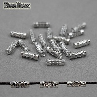Трубочка ажурная "Реалтекс" для бижутерии 3*9мм (100шт) цв.никель