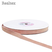 Лента бархатная люрекс 15мм 9626557 цв.розовый/золото