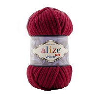 Пряжа Alize "Velluto" (100гр) цв.107 вишня