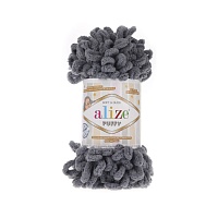 Пряжа Alize "Puffy" (100гр) цв.087 угольно-серый