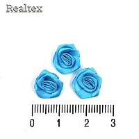 Розочки пришивные атласные Реалтекс R-2 цв.бирюзовый