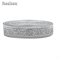 Тесьма церковная  Realtex 25мм R-02 цв.серебро