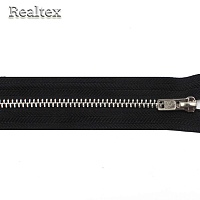 Молнии джинсовые Т.4 20см неразъёмная цв.никель/черный