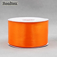 Лента атласная 50мм Realtex (27,4м) цв.054 оранжевый