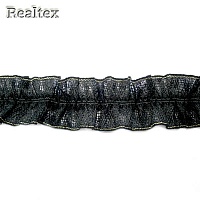 Тесьма рюш 941 г6 40мм цв.черный 