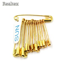 Булавки английские "Realtex" SUN MIX №0-1-2 цв.золото 
