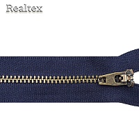 Молнии джинсовые JIN 4B бронза 18см Т.4, неразъёмная №1 (10шт) цв.318 темно-синий