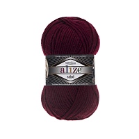 Пряжа Alize "Super Lana Midi" (100гр) цв.057 бордовый