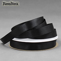 Лента атласная 12мм (27,4м) Реалтекс цв.черный