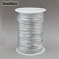 Шнур круглый атласный  Realtex 2мм (91.5м) цв.51 светло-серый