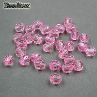 Бусины акриловые 3240  8мм (100гр) цв.02 розовый