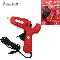Клеевой пистолет Realtex SD-A6 Premium большой c выкл. (100W) цв.красный