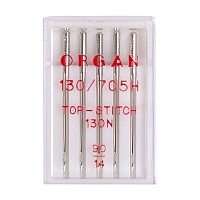 Иглы БШМ ORGAN TOP STITCH №90 для декоративных работ (5игл)