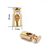 Фиксатор металлический OR.0305-5338 19,5*8,86мм (10шт) цв.золото