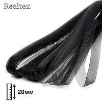  Регилин мягкий Realtex 20мм цв.А-02 черный