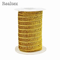 Лента бархатная люрекс 10мм RS цв.02 золото