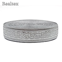 Тесьма церковная  Realtex 25мм R-05 цв.серебро