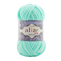 Пряжа Alize "Velluto" (100гр) цв.019 светло-бирюзовый