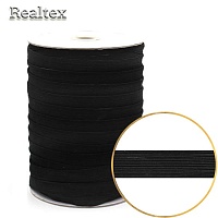 Резинка-вздержка Realtex Тайвань 14мм (91м) цв.черный