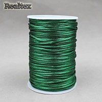 Шнур круглый атласный  Realtex 2мм (91.5м) цв.044 темно-зеленый
