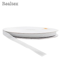 Лента бархатная люрекс 10мм 9626552 цв.белый/серебро