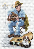 Рисунок на канве МП №1670 "Музыкант" 28х37см