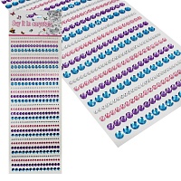 Стразы клеевые акриловые Realtex №2 (блистер) (640шт) цв.ассорти №3