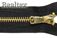 Молния металл Т.5 1замок 18см цв.золото/черный