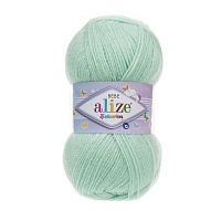 Пряжа Alize "Sekerim Bebe" (100гр) цв.019 водяная зелень