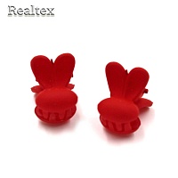 Заколка-краб мини 29552 "Зайка" (2шт) цв.красный