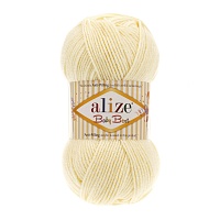 Пряжа Alize "Baby Best" (100гр) цв.001 молочный
