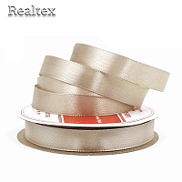 Лента атласная 12мм Realtex (27,4м) цв.030 бежевый