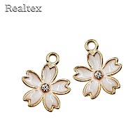 Подвеска "Zlatka" MFG №23  "Цветочки" 14*17мм (2шт) 