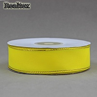 Лента репсовая 25мм RS (22.8м) цв.023 лимон/золото