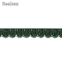 Кружево  гипюр  Realtex  18мм LF-190/CS091 цв.437 темно-зеленый