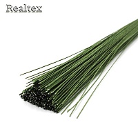 Проволока для флористики Realtex в бумажной оплетке 60см d-0.90 мм (200гр) цв.зеленый