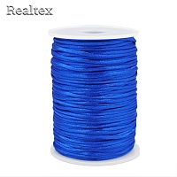 Шнур круглый атласный  Realtex 2мм (91.5м) цв.19 василек